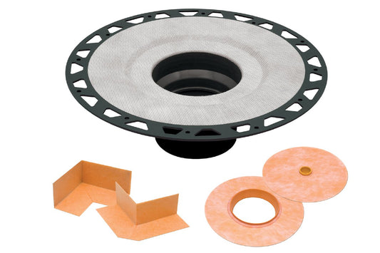 Schluter®-KERDI-DRAIN-Flange with seals and corners (vertical outlet)