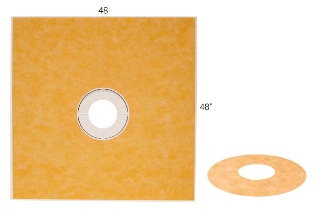 Schluter®-KERDI-SHOWER-TT center drain placement