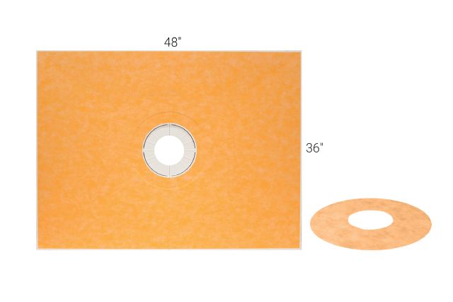 Schluter®-KERDI-SHOWER-TT center drain placement