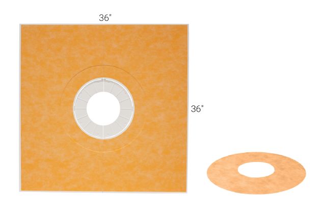 Schluter®-KERDI-SHOWER-TT center drain placement