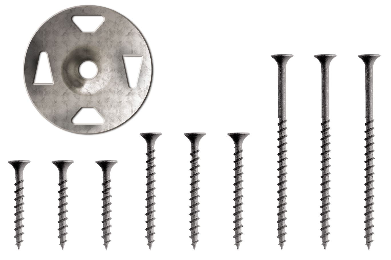 Schluter®-Screws and washers for fastening KERDI-BOARD panels to stud framing (100 each)